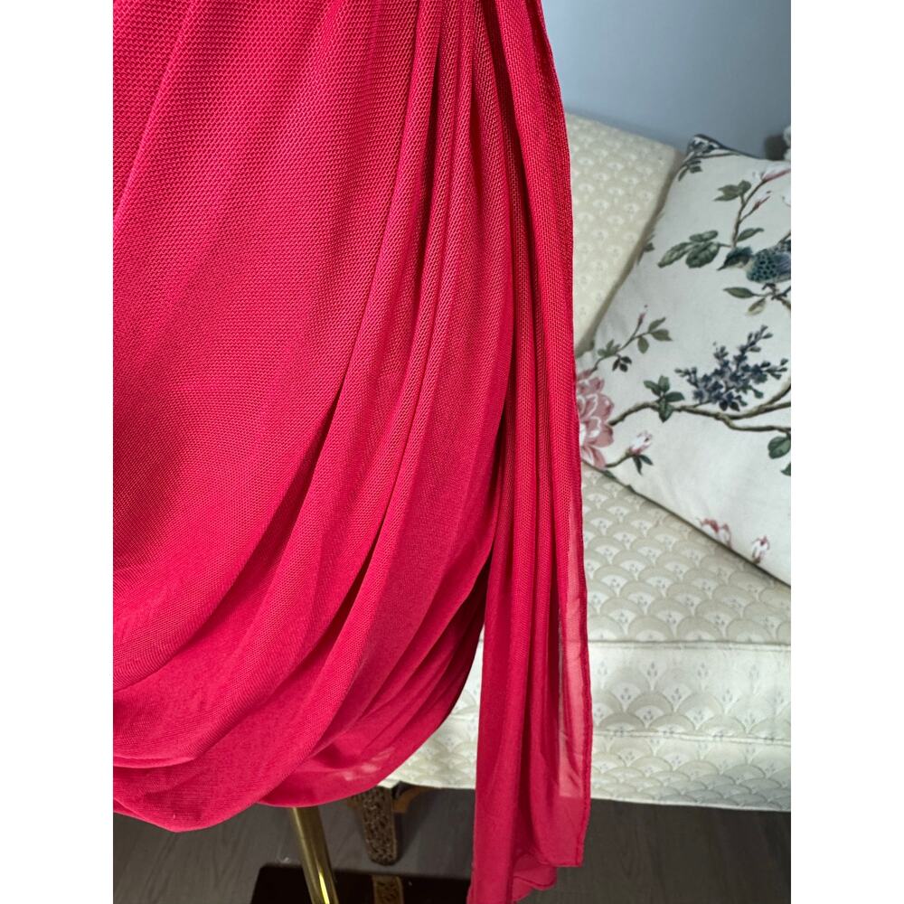 Amanda Uprichard Anja Mini Dress XS Red Fuchsia Strapless Ruched - Picture 5 of 8